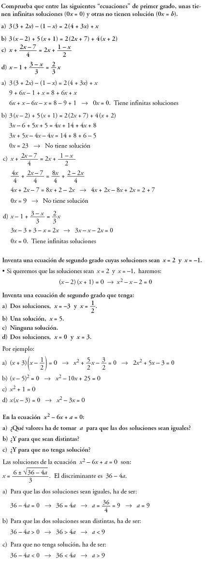 Matemáticas. Reflexionar sobre la teoría de ecuaciones