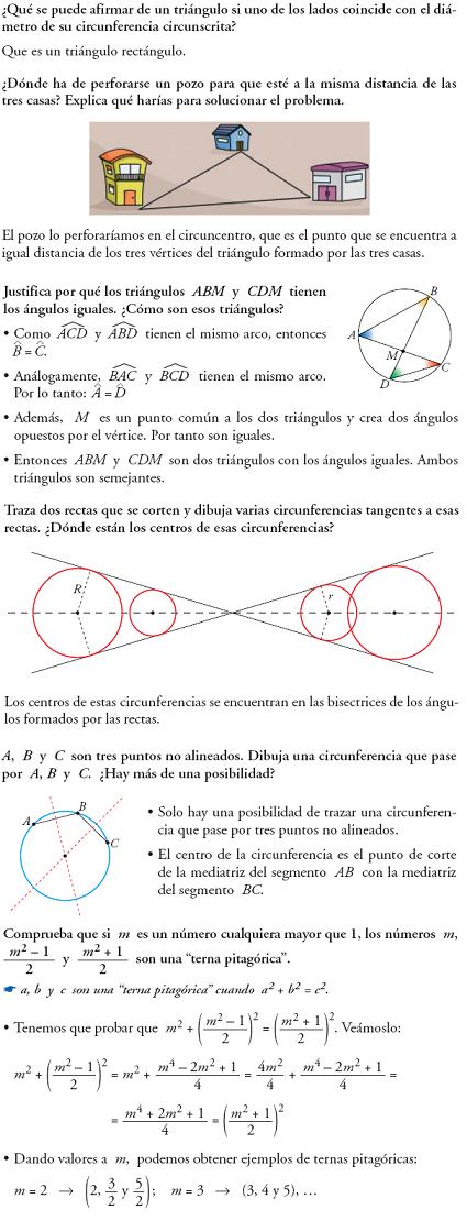 Matemáticas. Reflexionar sobre la teoría de figuras planas y lugares geometricos