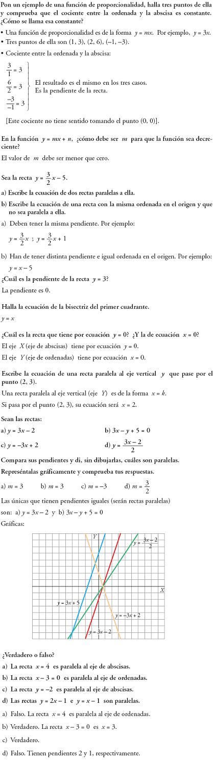 Matemáticas. Reflexionar sobre la teoría de funciones lineales