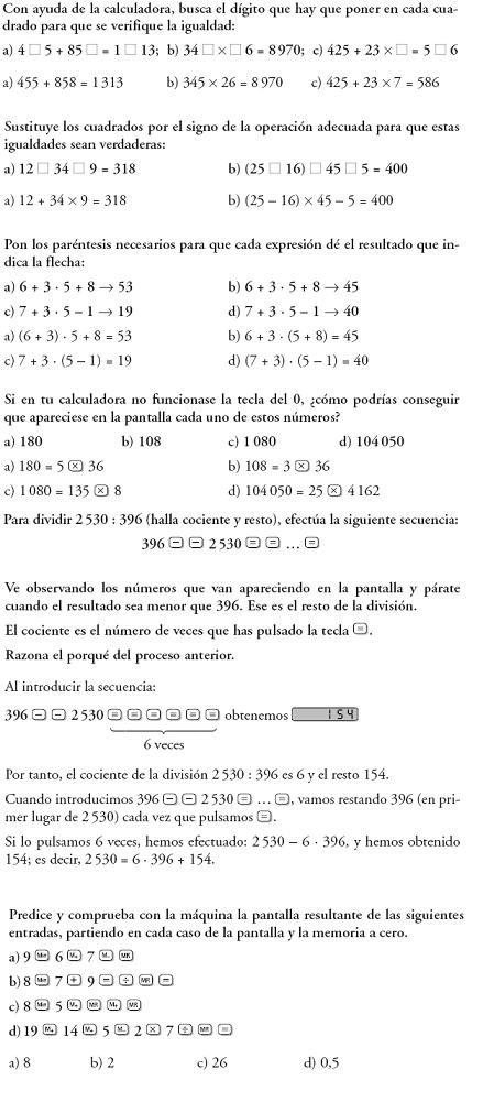 Matemáticas Problemas resueltos 3º ESO calculadora 