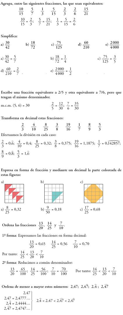 Problemas resueltos 3º ESO - Fracciones y decimales