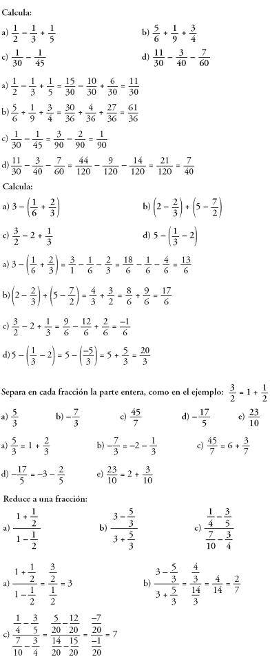 Ejercicios Y Problemas Sobre Numeros Racionales