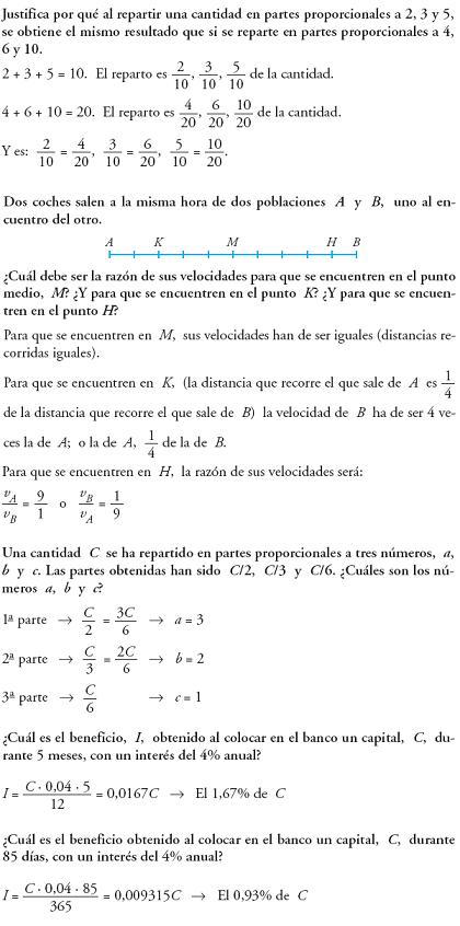 Matemáticas. Reflexionar sobre la teoría de la proporcionalidad